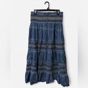 Denim Embroidered Women's Skirt